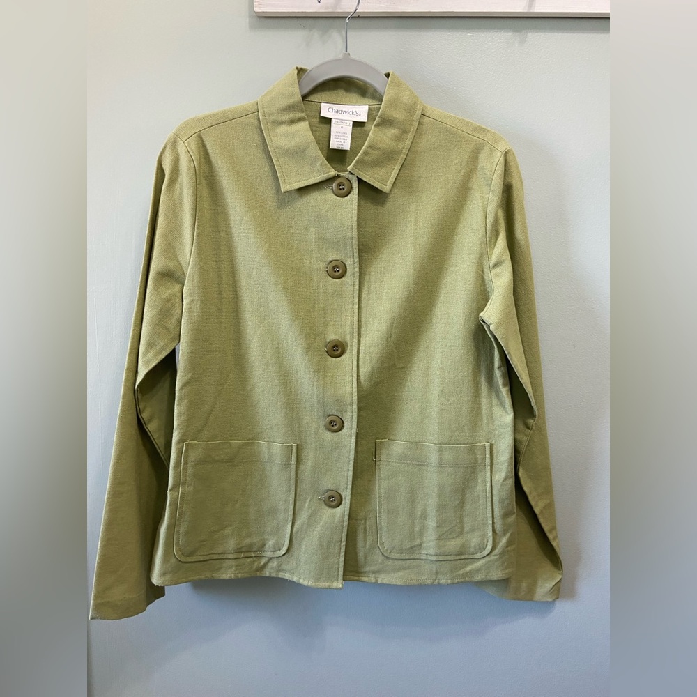 Chadwicks Women’s Green Lenin Jacket Blazer Size 6